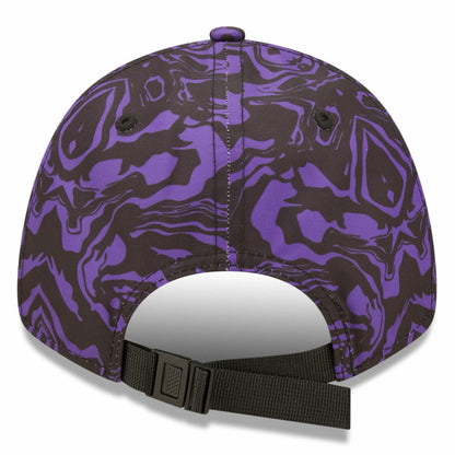 Tottenham Hotspur New Era Allover Print 9FORTY Adjustable Hat Sale - Black/Purple