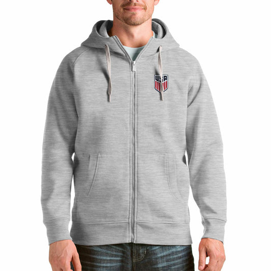 USMNT Antigua Victory Full-Zip Hoodie for sale - Gray