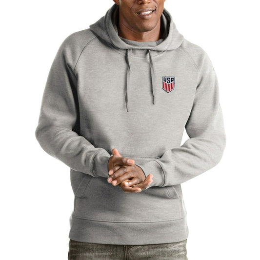 USMNT Antigua Victory Pullover Hoodie for sale - Gray