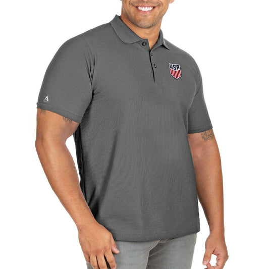 USMNT Antigua Legacy Pique Big & Tall Polo on sale - Charcoal
