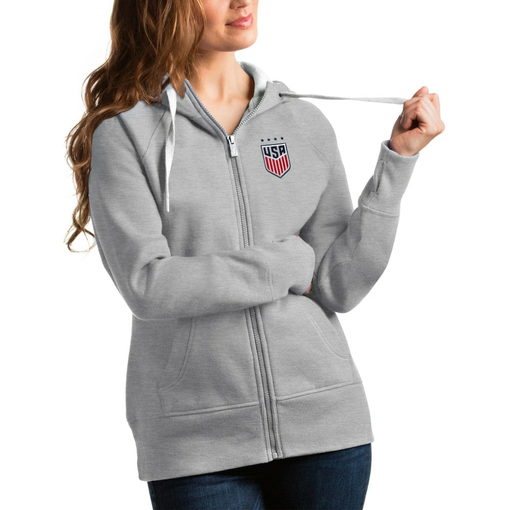 USWNT Antigua Women's Victory Full-Zip Hoodie on sale - Gray