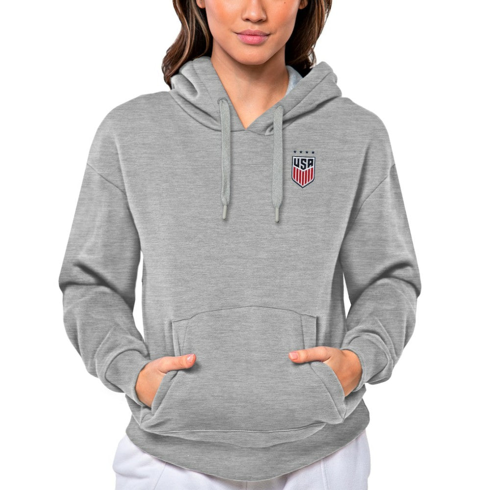 USWNT Antigua Women's Victory Pullover Hoodie on sale - Gray