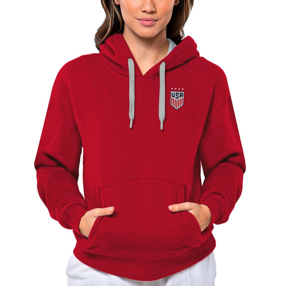 USWNT Antigua Women's Victory Pullover Hoodie on sale - Red
