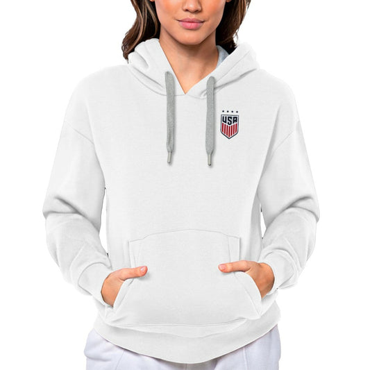USWNT Antigua Women's Victory Pullover Hoodie on sale - White
