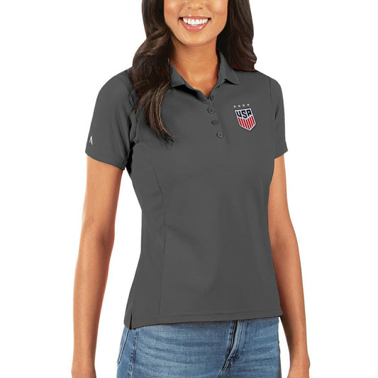 USWNT Antigua Women's Legacy Pique Polo on sale - Gray
