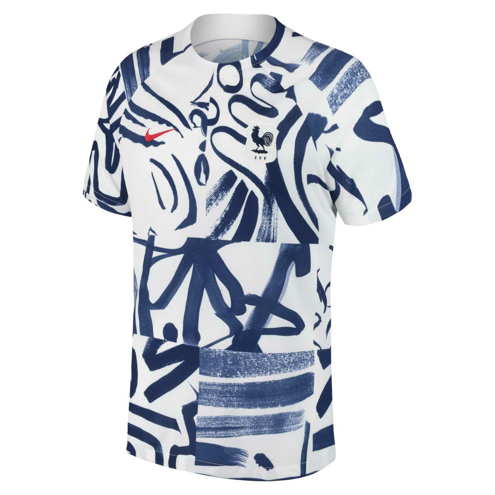 France Women's National Team 2023 Academy Pro Pre-Match Top for sale - White