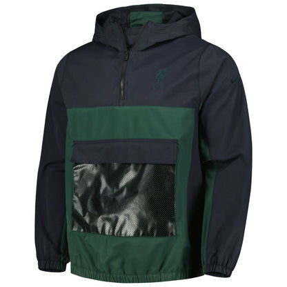 Liverpool Anorak Hoodie Quarter-Zip Jacket Discount - Green