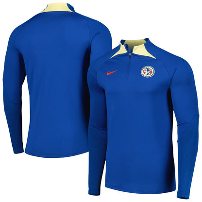 Club America Strike Drill 2023/24 Performance Quarter-Zip Long Sleeve Top Discount - Blue