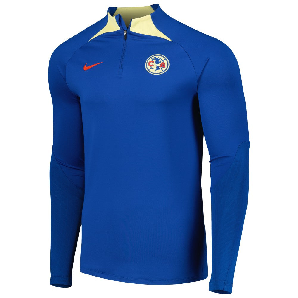 Club America Strike Drill 2023/24 Performance Quarter-Zip Long Sleeve Top Discount - Blue