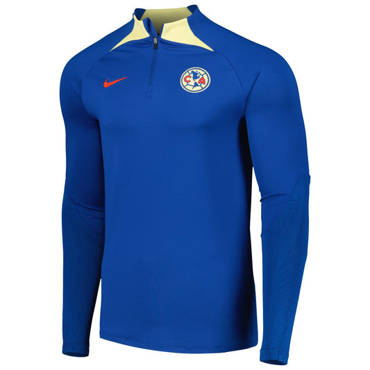 Club America Strike Drill 2023/24 Performance Quarter-Zip Long Sleeve Top Discount - Blue