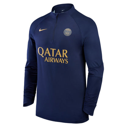 Paris Saint-Germain 2023/24 Strike Drill Raglan Quarter-Zip Top on sale - Navy