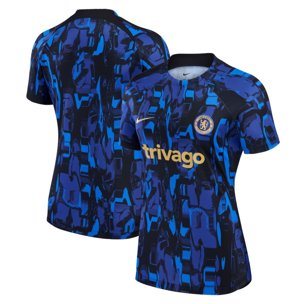 Chelsea Women's 2023/24 Home Academy Pro Pre-Match Top Discount - Blue