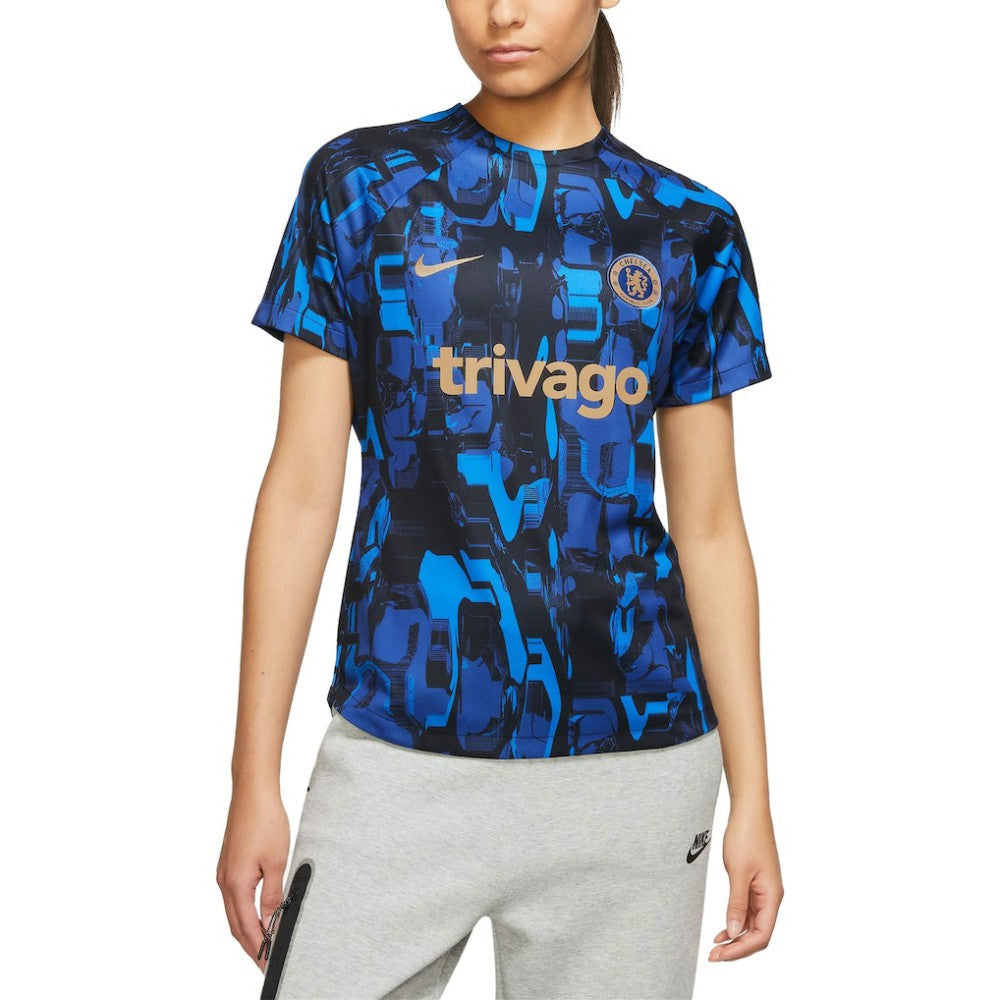 Chelsea Women's 2023/24 Home Academy Pro Pre-Match Top Discount - Blue