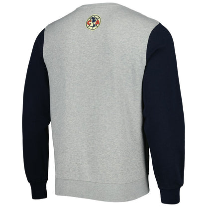 Club America Kangaroo Pullover Sweatshirt Discount - Gray/Navy