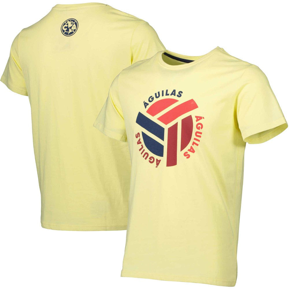 Club America Rounded T-Shirt Discount - Yellow