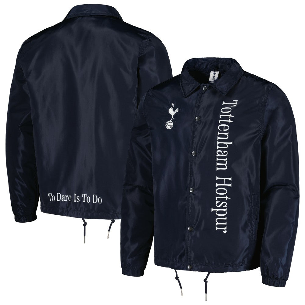 Tottenham Hotspur Coaches Full-Snap Jacket Sale - Navy