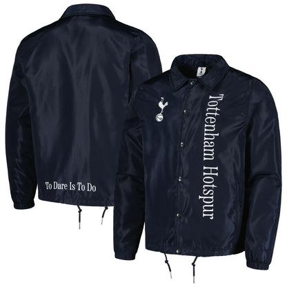 Tottenham Hotspur Coaches Full-Snap Jacket Sale - Navy