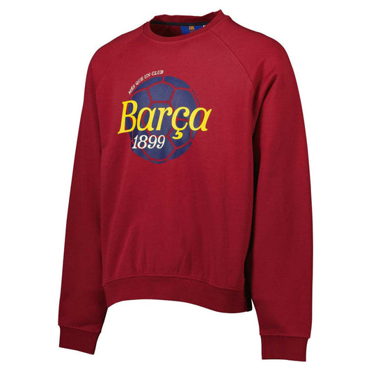 Barcelona Foundation Oversized Raglan Pullover Sweatshirt on sale - Burgundy