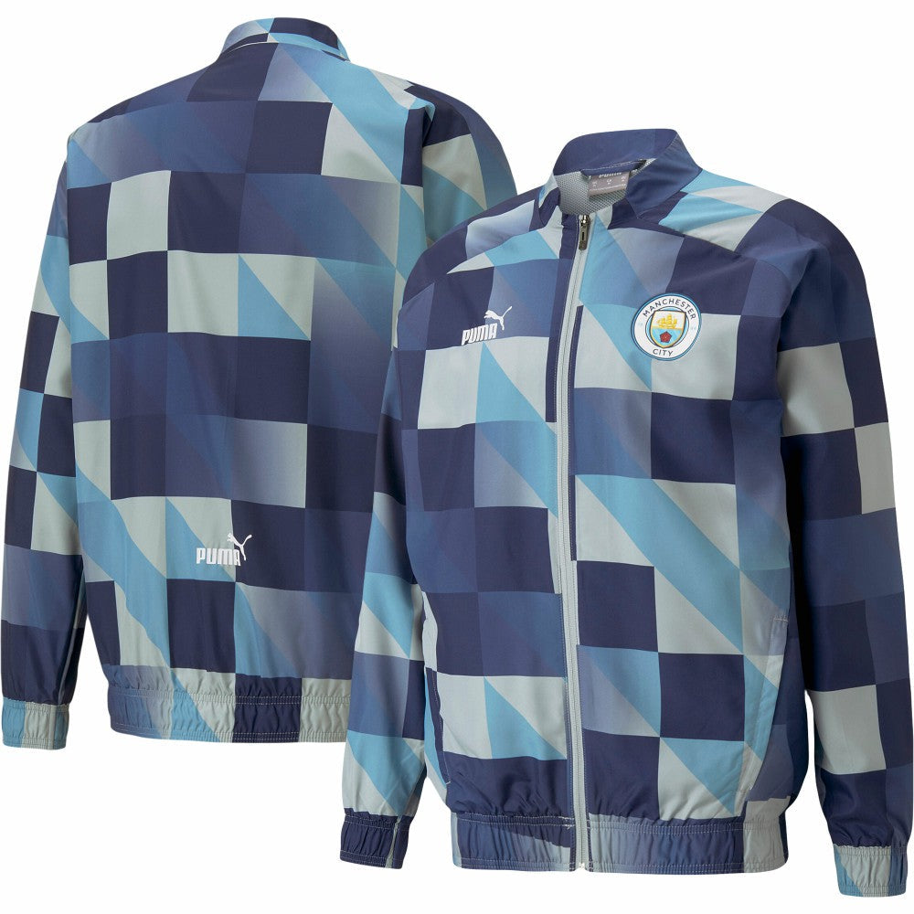 Manchester City 2022/23 Pre-Match Full-Zip Jacket Discount - Navy/Gray
