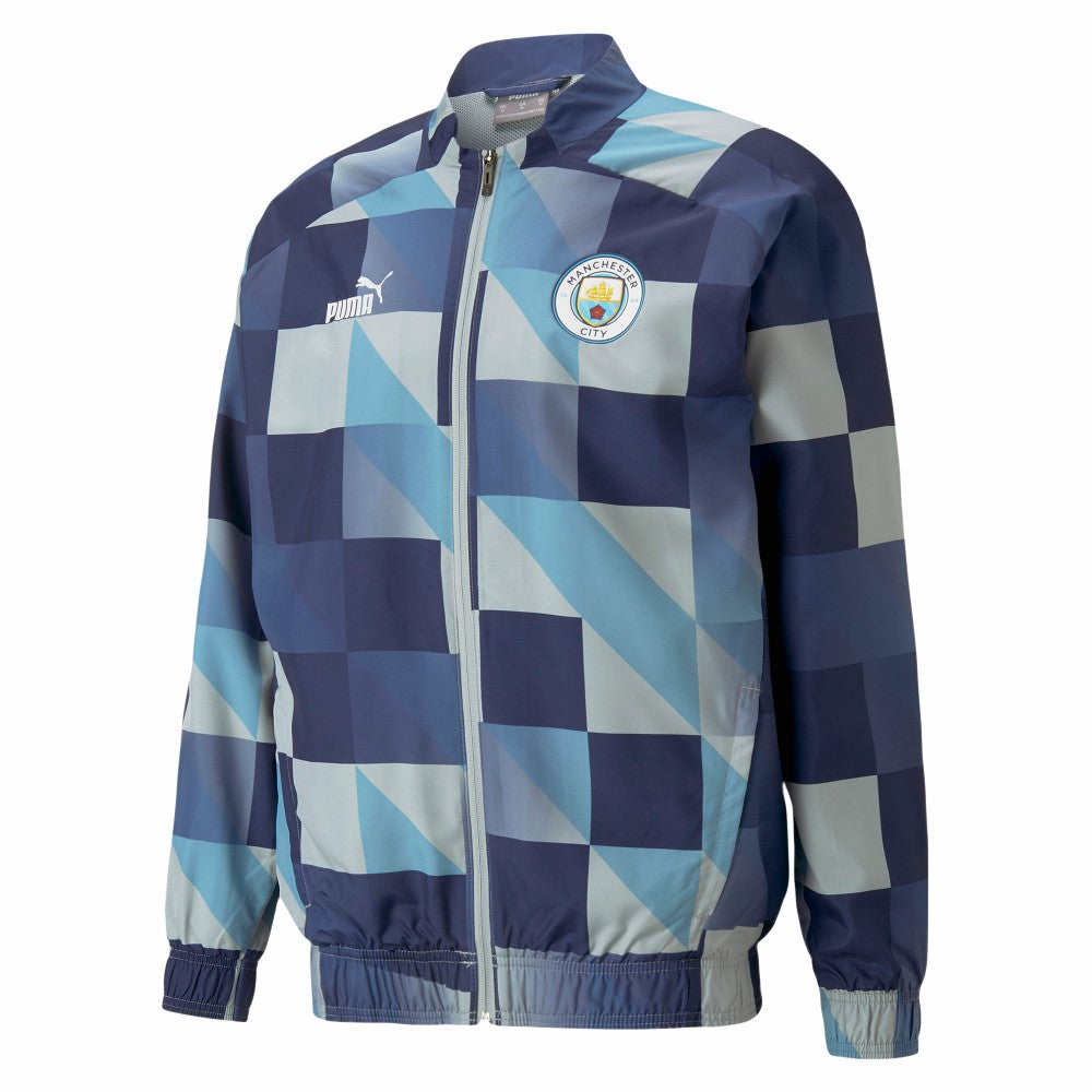 Manchester City 2022/23 Pre-Match Full-Zip Jacket Discount - Navy/Gray