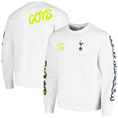 Tottenham Hotspur Graffiti Pullover Sweatshirt Sale - White