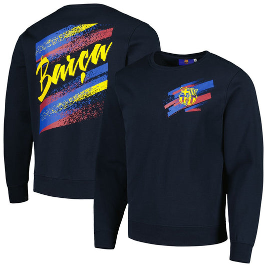 Barcelona Vintage Pullover Sweatshirt on sale - Navy