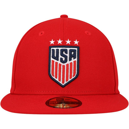 USWNT New Era Team Basic 59FIFTY Fitted Hat on sale - Red
