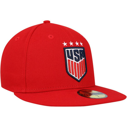 USWNT New Era Team Basic 59FIFTY Fitted Hat on sale - Red