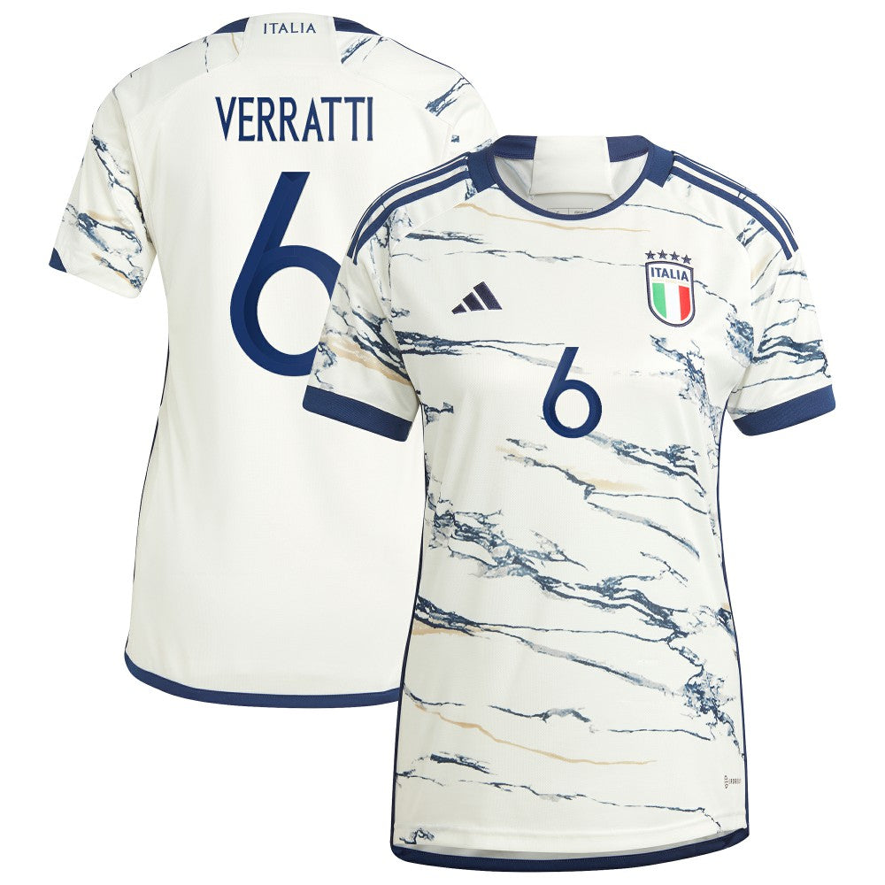 Marco Verratti Italy National Team Women's 2023 Away Replica Jersey for sale - White