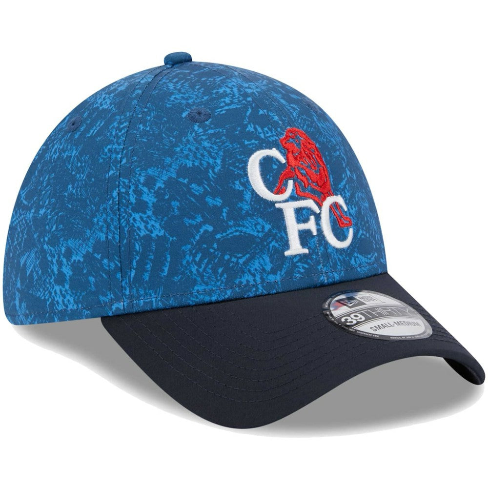 Chelsea New Era Retro All Over Print 39THIRTY Flex Hat on sale - Blue/Navy
