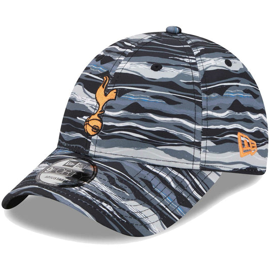 Tottenham Hotspur New Era Wave All Over Print 9FORTY Adjustable Hat Sale - Black