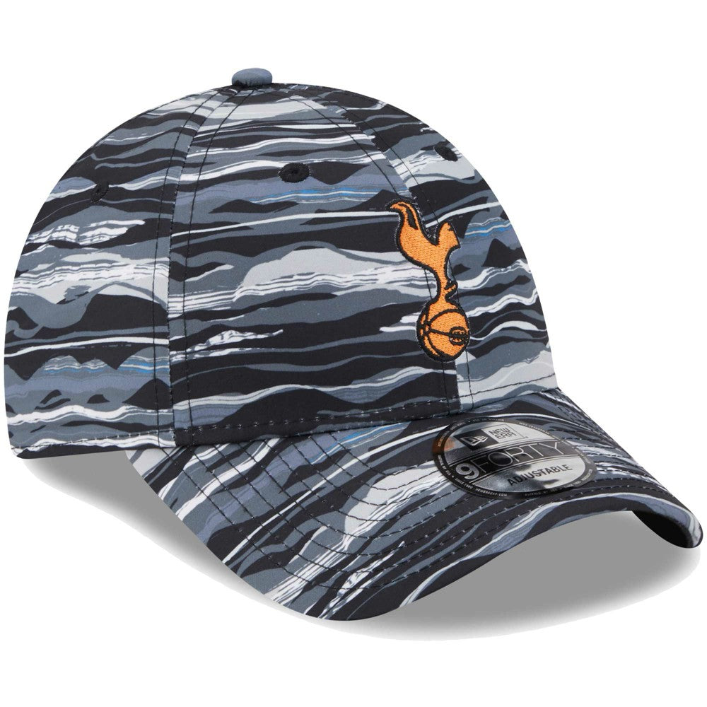 Tottenham Hotspur New Era Wave All Over Print 9FORTY Adjustable Hat Sale - Black