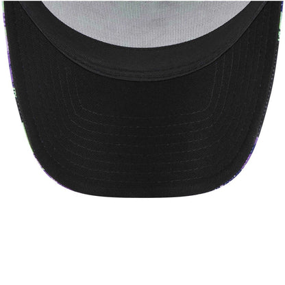 Tottenham Hotspur New Era Black Glitch All Over Print E-Frame Trucker Adjustable Hat