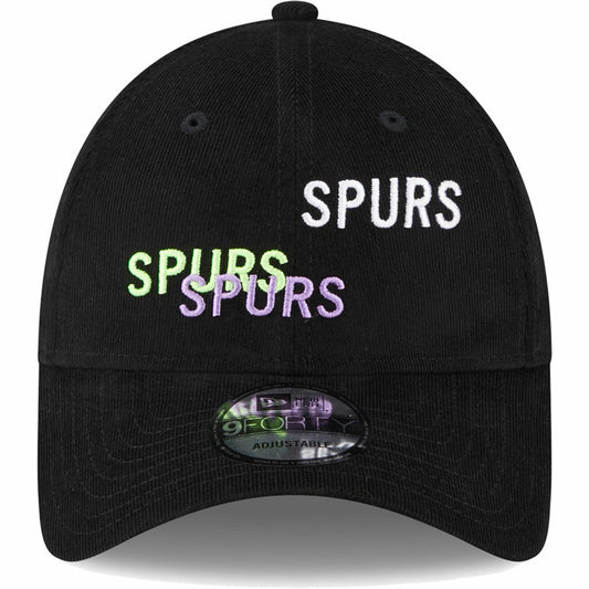 Tottenham Hotspur New Era Triple Wordmark 9FORTY Adjustable Hat Sale - Black