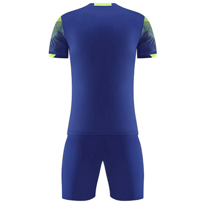NK-907 Customize Team Blue&Green Soccer Jersey Kit(Shirt+Short)