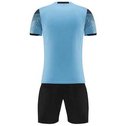 NK-907 Customize Team Blue Soccer Jersey Kit(Shirt+Short)