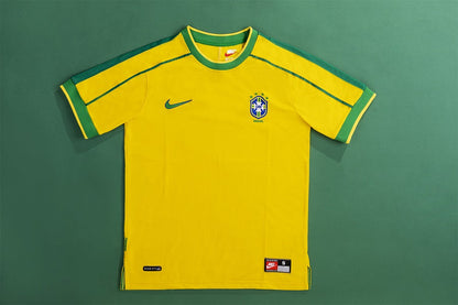 Ronaldo #9 Retro Brazil Home Jersey World Cup 1998