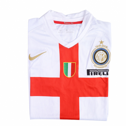Figo #7 Retro Inter Milan 100th Anniversary Away Jersey 2007/08