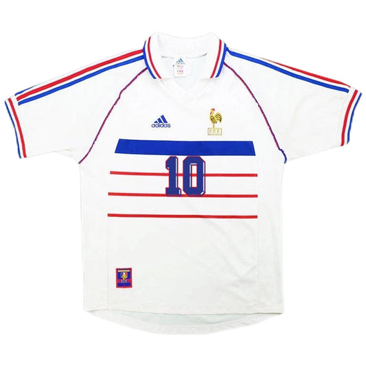 Zidane #10 Retro France Away Jersey World Cup 1998