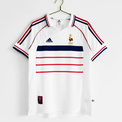Zidane #10 Retro France Away Jersey World Cup 1998