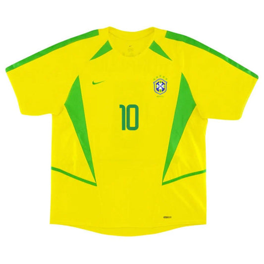 RIVALDO #10 Retro Brazil Home Jersey World Cup 2002