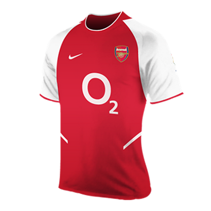 Bergkamp #10 Retro Arsenal Home Jersey 2002/04