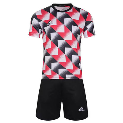 Customize Team Jersey Kit(Shirt+Short) Red & Black 728