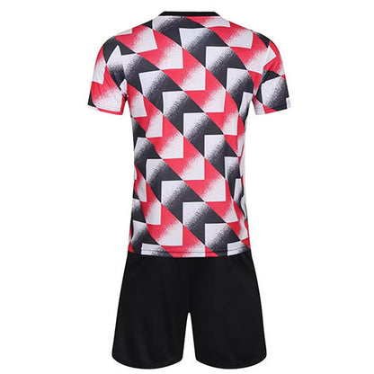 Customize Team Jersey Kit(Shirt+Short) Red & Black 728