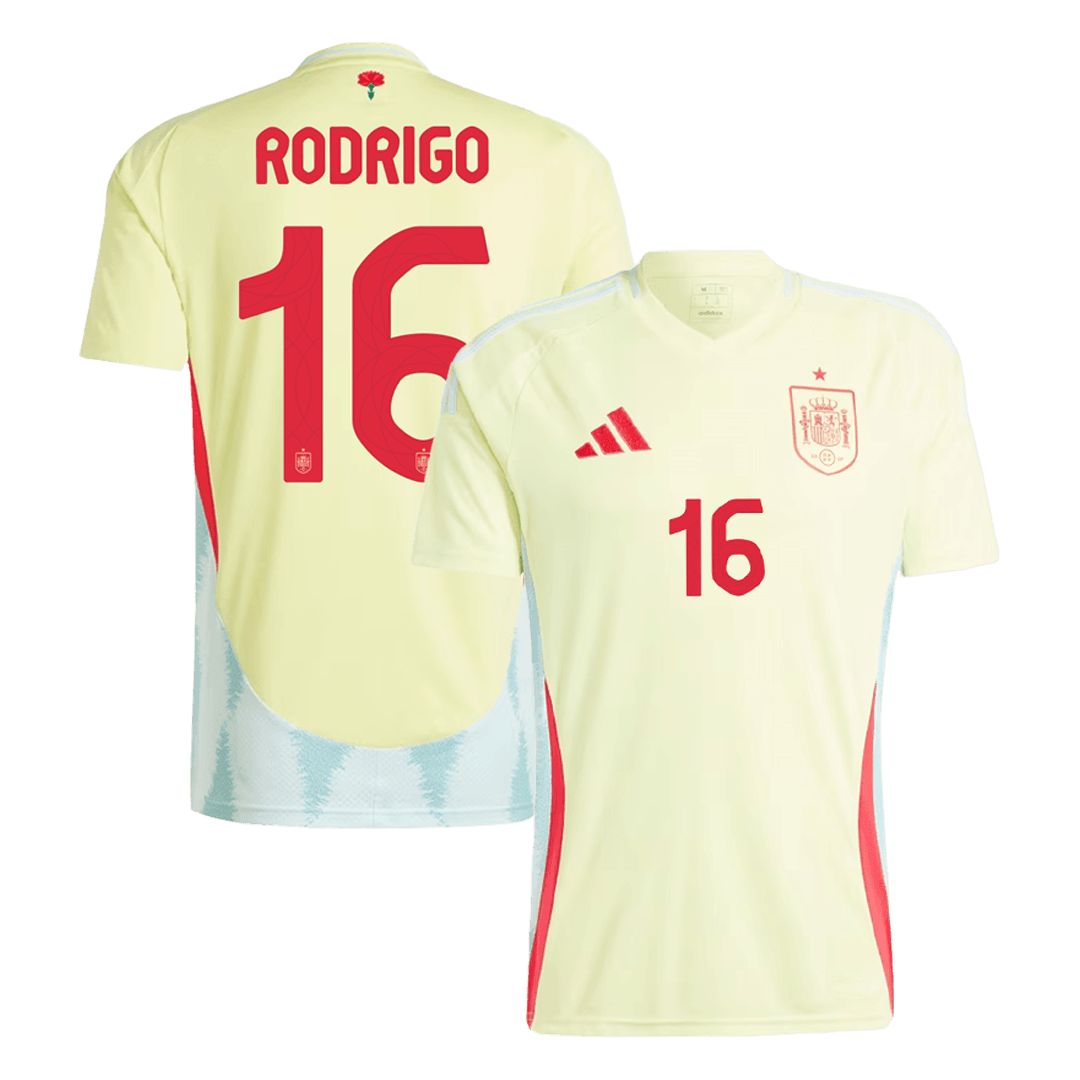 RODRIGO #16 Spain Away Jersey Euro