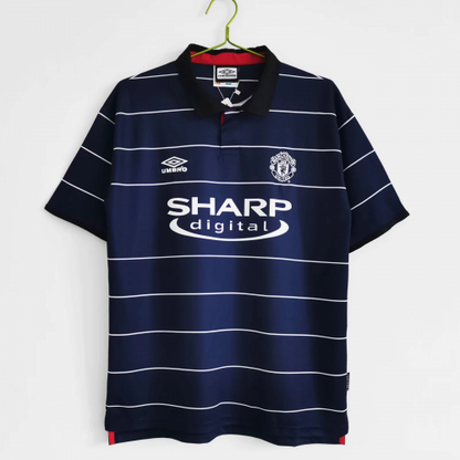 Yorke #19 Retro Manchester United Away Jersey 1999/00