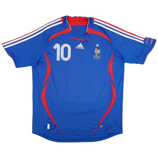 ZIDANE #10 Retro France Home Jersey World Cup 2006