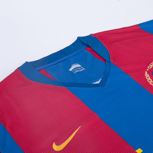 Ronaldinho #10 Retro Barcelona Home Jersey 50-Years Anniversary 2007/08