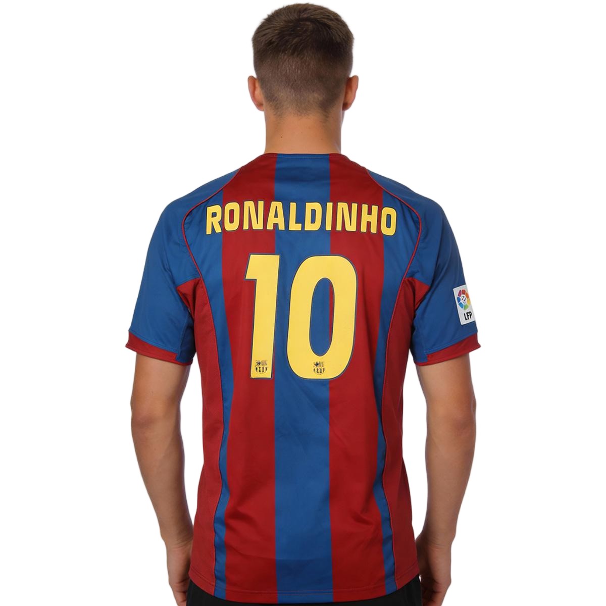 Ronaldinho #10 Retro Barcelona Home Jersey 2004/05