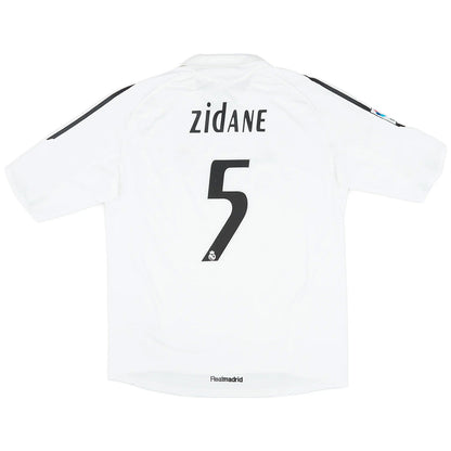 Zidane #5 Retro Real Madrid Home Jersey 2005/06